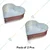 Pack of 2 Aluminum 12 x 2 Inch Heart Shape Cake Mould with 600 gm Capacity