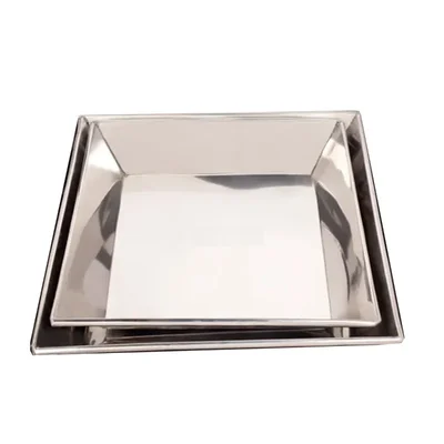 Mira Steels 20 Inch ( Pack of 2) Chinese Tray With Stainless Steel Body
