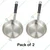 Mira Steels 10 Inch (Pack of 2) SS Frying Pan For Commercial Kitchen