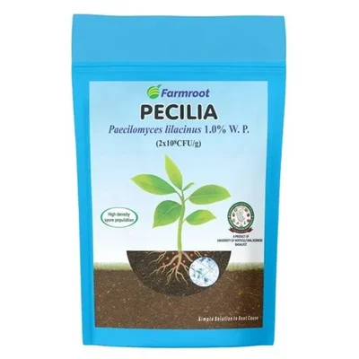 FARMROOT Pecilia Paecilomyces lilacinus 1.0% W.P For Nematicide | 1 Kg
