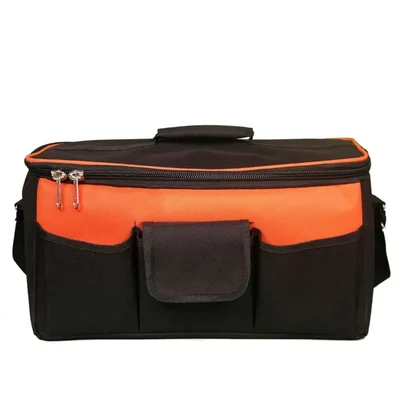 Pahal 11 Pockets Nylon Waterproof Black Tool Bag for Electrician, Technician, Mechanic, Service Engineer, & Office Use