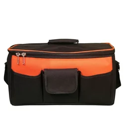 Pahal 11 Pockets Nylon Waterproof Black Tool Bag for Electrician, Technician, Mechanic, Service Engineer, & Office Use