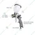 Painter 0.8 mm Nozzle Size Professional Spray Gun With 100ml Nylon Cup (PF-02)