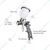 Painter 1/2 Pint Professional Spray Gun, 0.5 mm Nozzle Size and 100 ml Nylon Cup (PF-02)