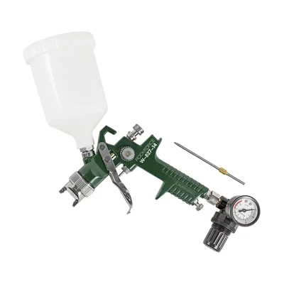 ROCKFORCE Paint Sprayer with 600 ml Plastic Tank, Pressure Regulator & Extra Nozzle for Smooth Coating 
