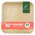 Agrileaf 25 Pcs, 10 Inch Palm Leaf Eco-friendly Square Plates For Picnic, Party, Outdoor and Indoor Events