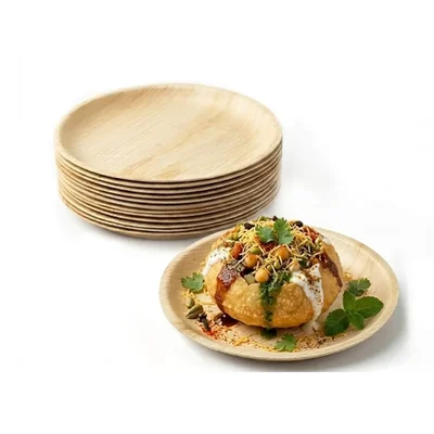 12 inch Round Areca Palm Leaf Plates, Disposable Dinnerware | Eco-Friendly for Parties, Weddings & Snacks(Pack-50 pcs)