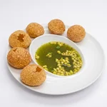 8 Inch Pack of 6 Pani Puri Plate | Multi Compartment Golgappa Platter with Central Bowl Holder for Chaat, Puchka