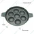 SBWG Semi-Commercial Gas Operated 7 Mould Round Shaped Paniyaram Pan