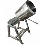 10 kg Tilting Coating Pan Machine, with 0.75 HP Motor for Adding Flavors or Masala in Chips
