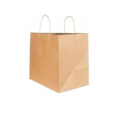 (Pack-1000) | 80 Gsm Disposable Paper Bag of (11"x11"x6")For Picnic Takeout with Durable Handle