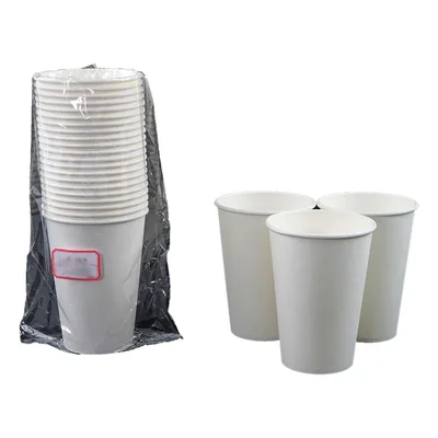 Disposable Single Wall 100pcs Coffee Cup, 250ml (12oz) Capacity for Cafe and Takeaway Service