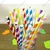 POCHEON 200 Pcs 8 Inch Disposable Paper Drinking Straws for Parties, Cocktails and Weddings