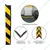Minsales 1000 mm Parking Safety Pillar - Rubber, V Shape With Yellow Reflective Tape