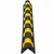 Minsales 1000 mm Parking Safety Pillar - Rubber, Corner Bounce Shape, With Yellow Reflective Tape