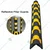 Minsales 1000 mm Parking Safety Pillar - Rubber, Corner Bounce Shape, With Yellow Reflective Tape