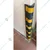 Minsales 1000 mm Parking Safety Pillar - Rubber, Corner Bounce Shape, With Yellow Reflective Tape
