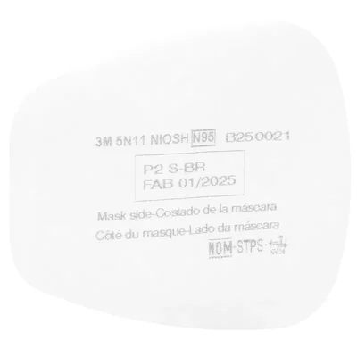 3M 5N11 N95 White Polyester Replaceable Particulate Filter Pads for 5000 6000 Series Respirators(Quantity-5)
