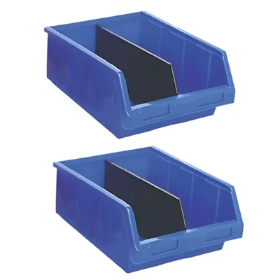 Aristo 380 x 320 x 170 mm 2 Pieces Verticle Partition Blue Industrial Plastic Bins ( Bin-100)