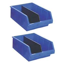 Aristo 380 x 320 x 170 mm 2 Pieces Verticle Partition Blue Industrial Plastic Bins ( Bin-100)