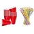 Combo of 50 pcs 450ml Drinking Party Cups and 8 inch Paper Straws