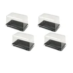 Premium 1200 Pcs, Rectangular PET Pastry Container with Lid for Catering Service and Cafe Takeaway