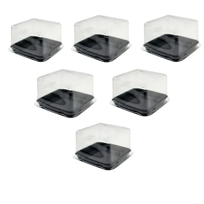 Premium 1200 Pcs, 3x3 PET Pastry Container with 58mm Transparent Lid for Indoor and Outdoor Events