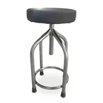Luft India Li18 SS Round Tube Height Adjustable 45-65 cm Patient Lab Revolving Stool Cushion Top Foot Rest Ring