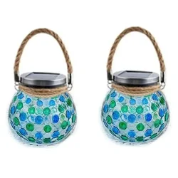 Gramstrong Peacock Solar Jar Light for Decorating Garden, Patio, Indoor and Outdoor Usage (Pack of 2)