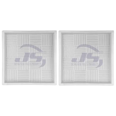 JS DESIGNER Pack Of 2 Chequered ( PENSIL ) Silicone Plastic Tile Mould | 12 x 12 Inches