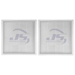 JS DESIGNER Pack Of 2 Chequered ( PENSIL ) Silicone Plastic Tile Mould | 12 x 12 Inches