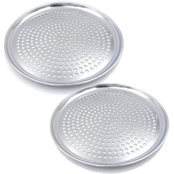 Pack of 2 Round Perforated Pizza Tray for Oven(Size-10 inch)