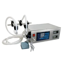 Digital Control 10 ml to 2000 ml Perfume/Coconut Oil Filling Machine with Double Head/Nozzles