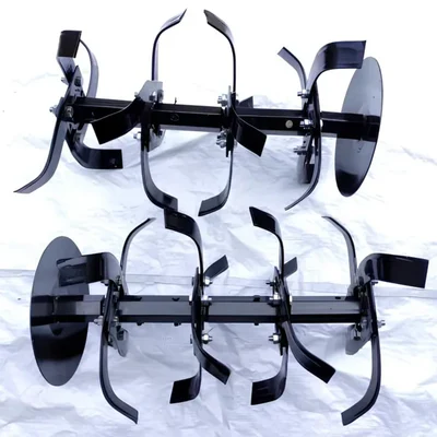 Heavy Duty Petrol Rotavator Set for Power Tiller of 32 pcs Blade, 2 Shaft, 2 Side Disc and 32 pcs Nut