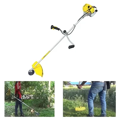 KisanKraft KK-BC4-8634, 4 Stroke 1.2 hp 34 cc Petrol Sidepack Brush Cutter with Accessories