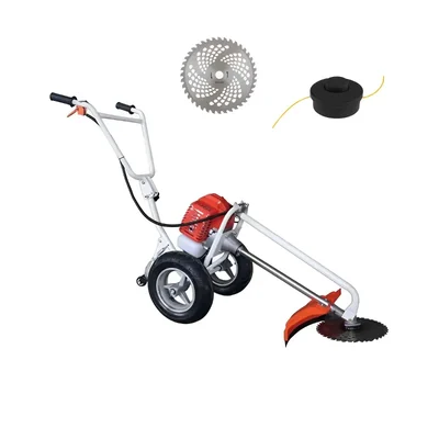 Greenleaf, 1.95HP, 2 Stroke, 52 cc Petrol Brush Cutter with Wheel