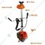 Heavy Duty Sidepack 4 Stroke 31 CC Multi Crop Brush Cutter | Grass Cutter With Round Tiller Attachment
