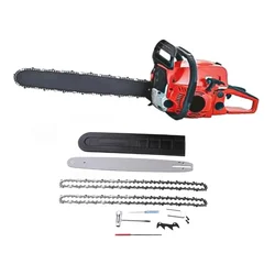 Heavy Duty 62-cc Petrol Chainsaw | Wood Cutting Machine with 22 inch Guide Bar, Free Accessories and Extra Chain