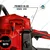 BSC Power 6270, 62cc 2-Stroke Petrol Chainsaw with 18 Inch Guide Bar, 3.0 kW Engine and Automatic Chain Oiler