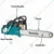 Makita EA6100P45E, 60.7-cc, Petrol Chainsaw with 18 inch Guide Bar | Ideal for Cutting Tree, Firewood and Landscaping