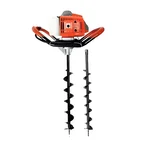 Sprayman 68 CC Petrol Earth Auger with 2 & 4 Inch Bits | 2 Stroke Post Hole Digger SEA-7000