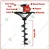 Latson EA 63, 2 Stroke 63cc Earth Auger | Post Hole Digger with 8 inch Drill Bit | With 1 Year Warranty 