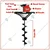 Latson EA 63, 2 Stroke 63cc Earth Auger | Post Hole Digger with 6 inch Drill Bit | With 1 Year Warranty
