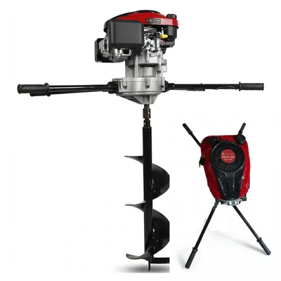 BSC Powered EA-1960, Earth Auger, 196cc 4-Stroke Post Hole Digger with 12 Inch Drill Bit