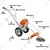 Heavy Duty Petrol Grass Cutter with 2 Stroke 52CC Engine with Flat Tiller Attachment