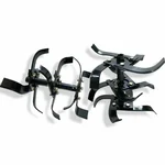 Heavy Duty 13 Inch 3 Row Rotavator Set (24 Blades, 2 Shafts and 24 Nuts) for 5 to 12 HP Petrol Power Tiller