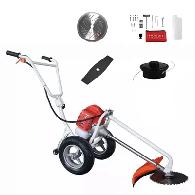 Jaiveer WH-52-JV, 2 Stroke 52 cc Wheel Type Petrol Brush Cutter with 1 year warranty