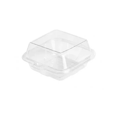 PET Transparent Bento Box with High Lid Disposable Food Storage Container for Meals Snacks and Desserts, (Pack of 200)