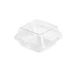 PET Transparent Bento Box with High Lid Disposable Food Storage Container for Meals Snacks and Desserts, (Pack of 200)