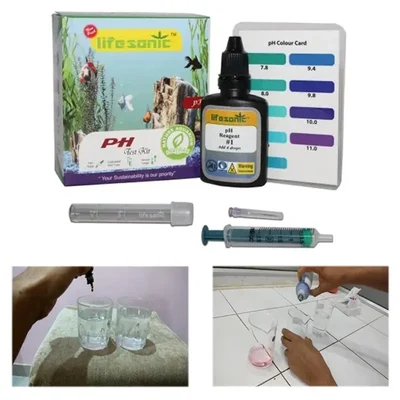 LIFESONIC PH Aquarium Test Kit,200 Test For Tanks & Ponds